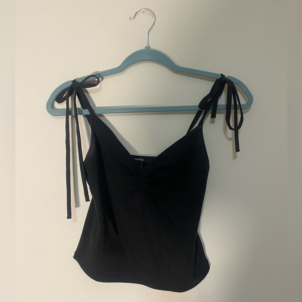 Tank top with bow straps